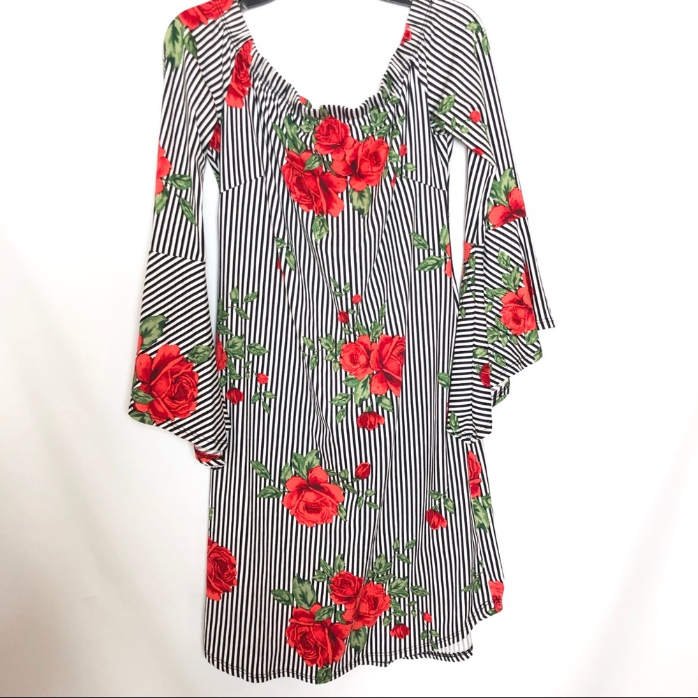 Floral off the shoulder dress